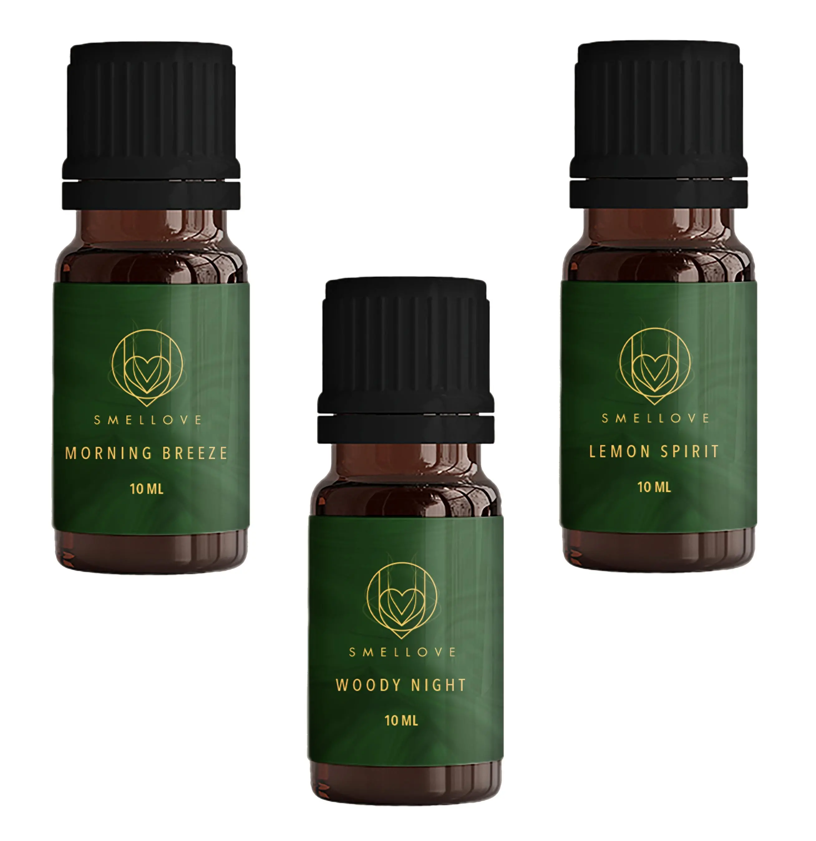 Zestaw olejków zapachowych Smellove Morning Breeze, Woody Night, Lemon Spirit 3szt.