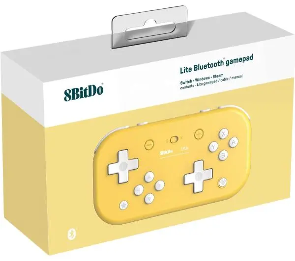 8BitDo Lite do PC, Nintendo Switch Bezprzewodowy Żółty