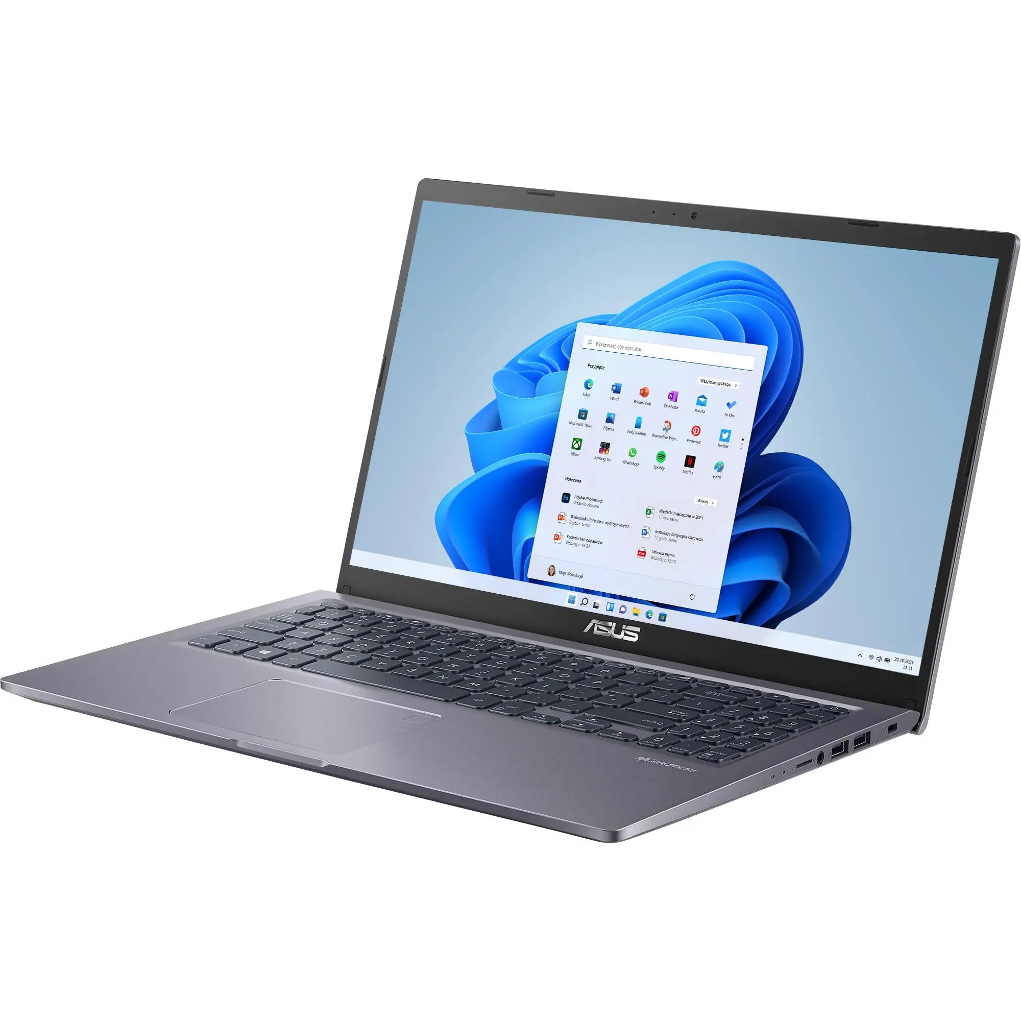 Laptop ASUS X515JA-BQ3211W 15,6" i5-1035G1 8GB RAM 512GB Dysk SSD Win11 Szary