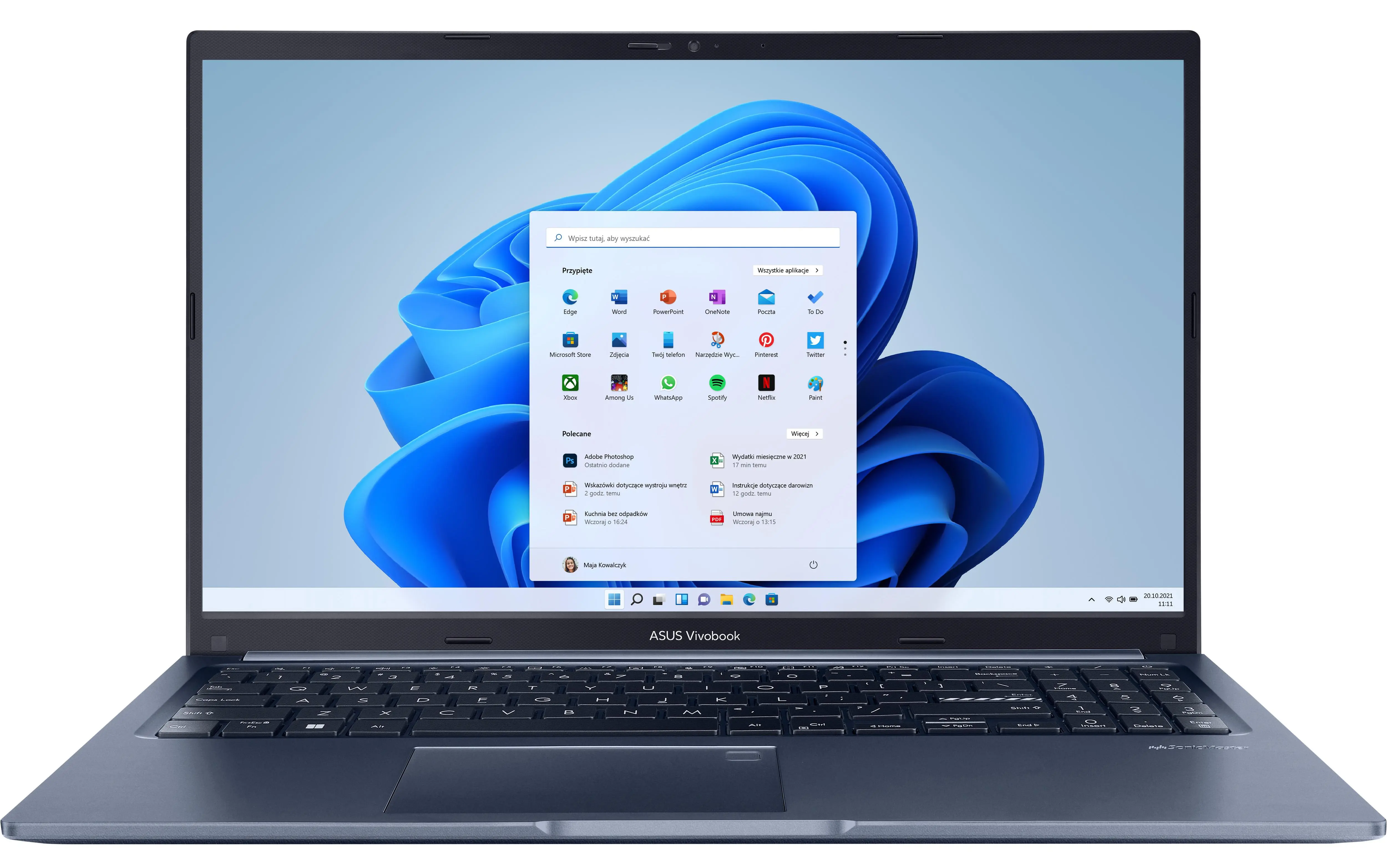 Laptop ASUS Vivobook 15 D1502IA-BQ187W 15,6" R5 4600H 8GB RAM 512GB Dysk SSD Win11 Niebieski