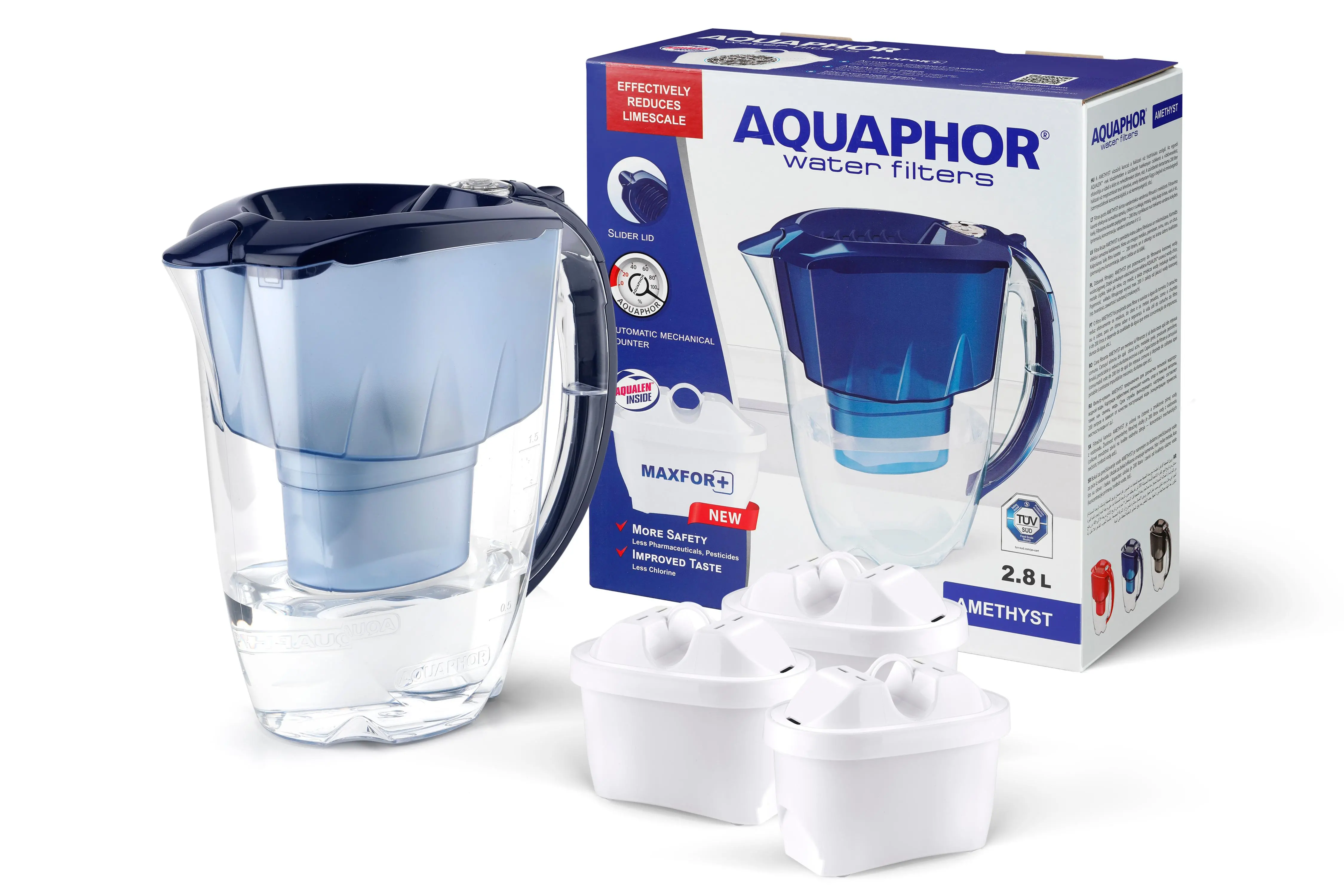 Dzbanek filtrujący Aquaphor Amethyst 2,8l 3 wkłady Granatowy