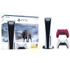 Konsola Sony PlayStation 5 (PS5) z napędem + dodatkowy pad (czerwony) + God of War Ragnarok
