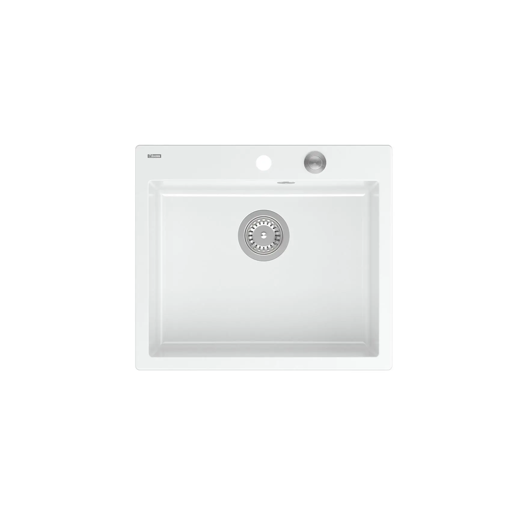 Zlewozmywak Quadron HB8304U1-BS P2O Morgan 110 Granitowy Biały/Stalowy