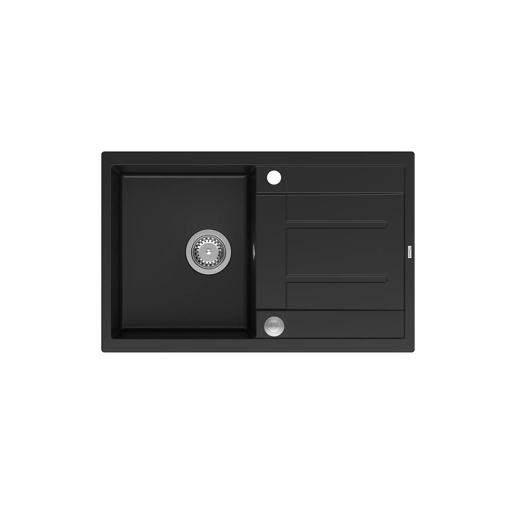 Zlewozmywak Quadron HB8203U7-BS P2O Morgan 111 Granitowy Czarny mat/Stalowy