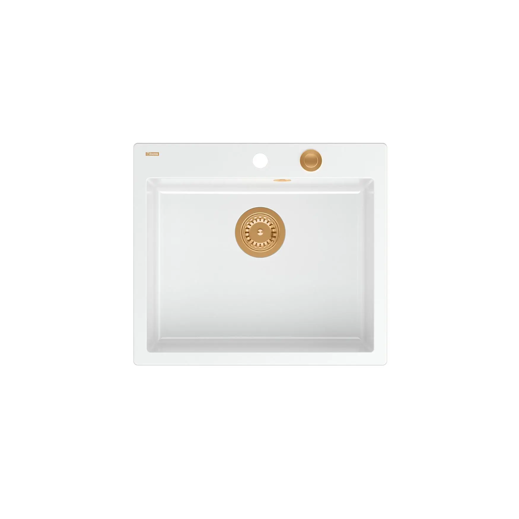 Zlewozmywak Quadron HB8304U1-C1 P2O Morgan 110 Granitowy Biały/Miedziany