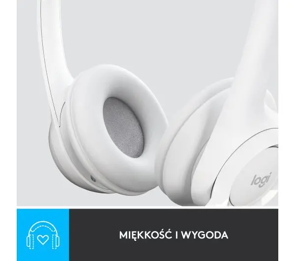 Logitech H390 Nauszne Biały