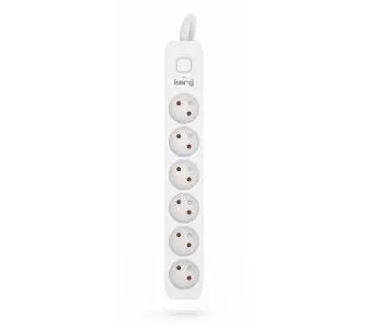 Przedłużacz Kerg M02409 6 gniazd 1,5m Biały