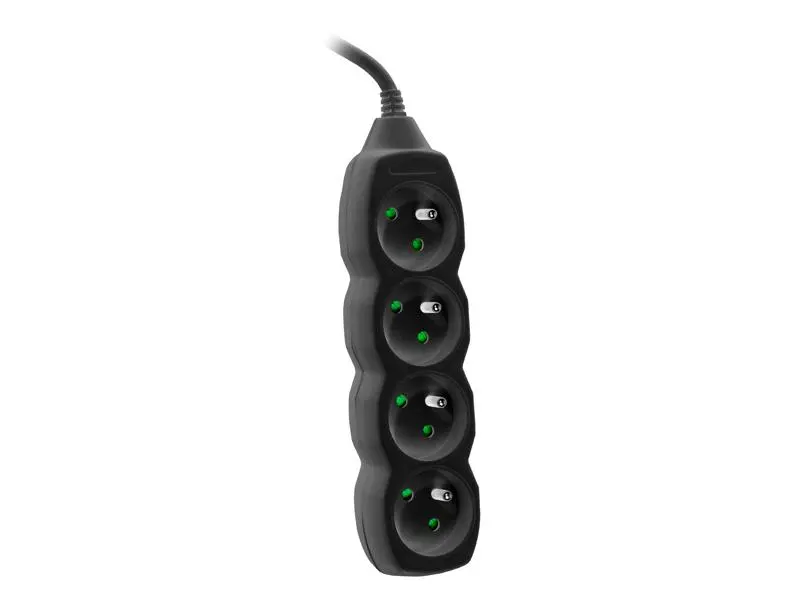 Przedłużacz Tracer TRALI44615 Powercord 4 gniazda 3m Czarny