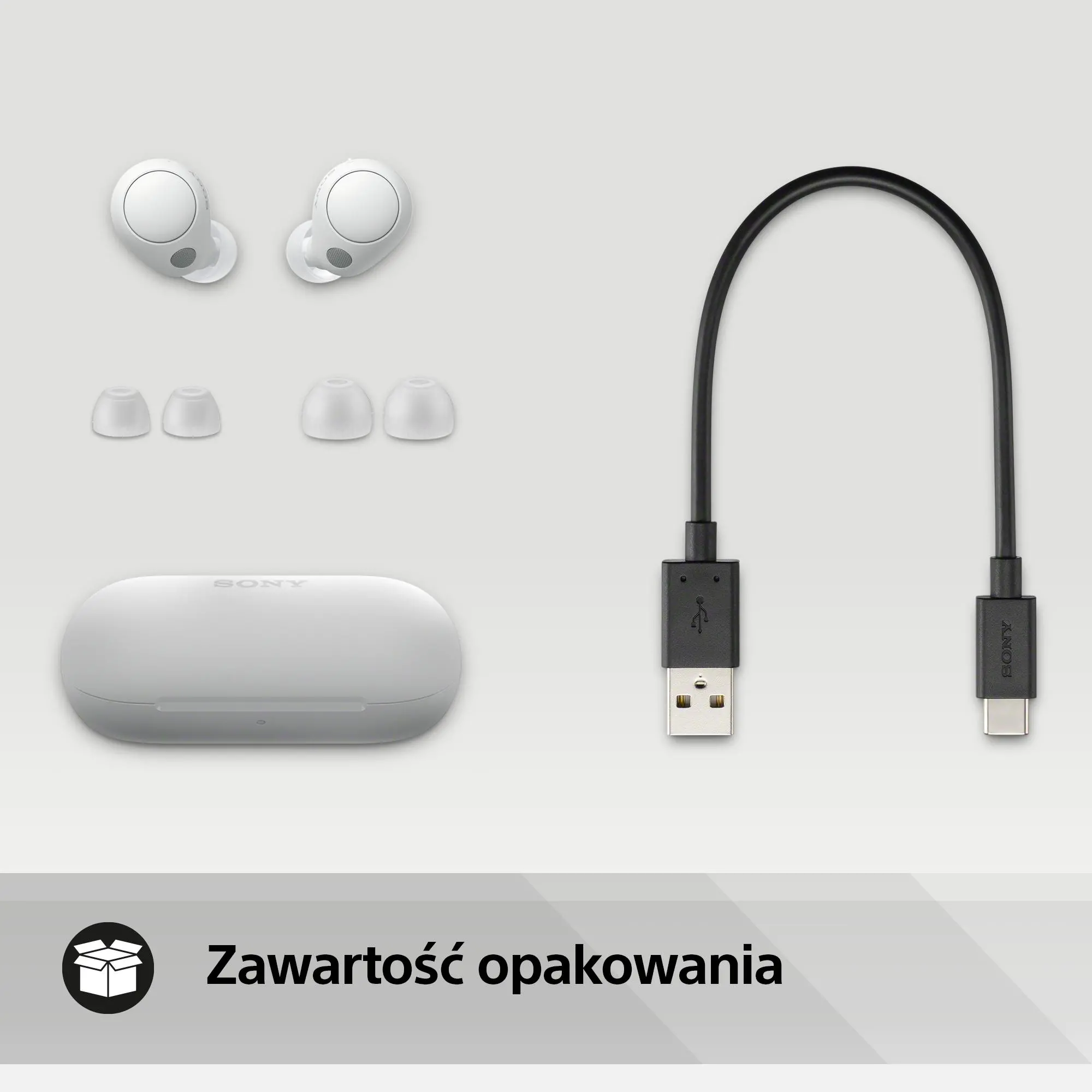 Słuchawki bezprzewodowe Sony WF-C700N ANC Dokanałowe Bluetooth 5.2 Biały