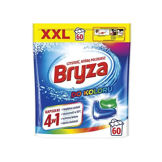Kapsułki do prania Bryza 4w1 Kapsułki do prania kolorowego 60sztuk