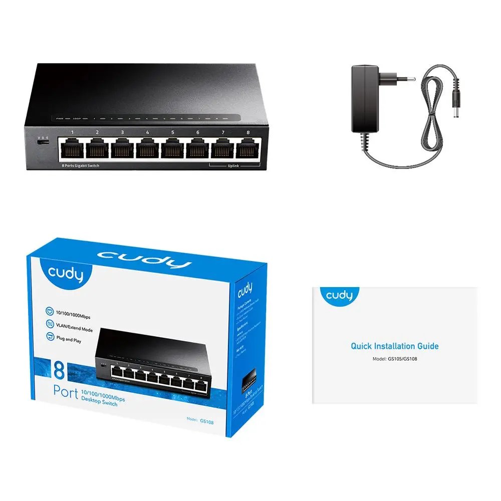 Switch Cudy GS108 Czarny