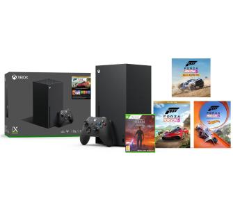 Konsola Xbox Series X 1TB z napędem + Forza Horizon 5 Bundle + Star Wars Jedi Ocalały