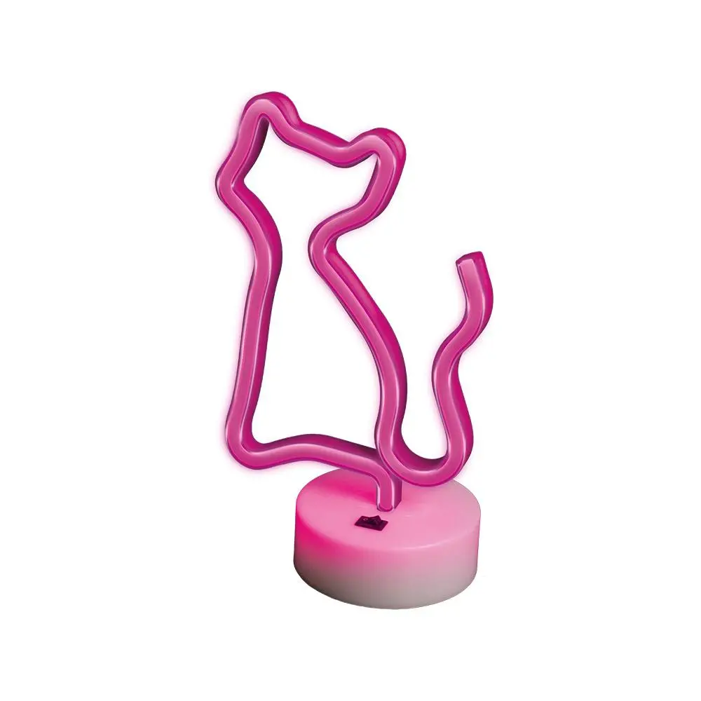 Neon Forever na podstawce LED Kot USB FSNE02