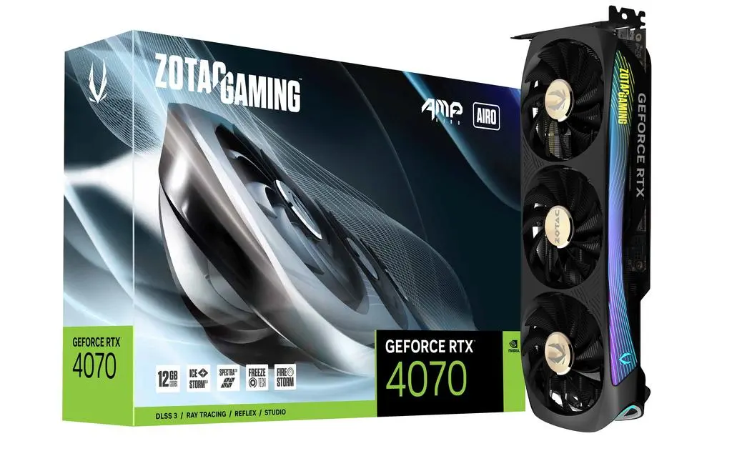 Karta graficzna Zotac GeForce RTX 4070 AMP AIRO 12GB GDDR6X 192bit DLSS 3