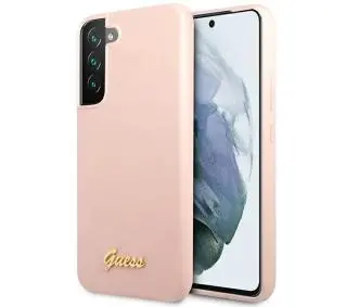 Guess Silicone Script Metal Logo GUHCS23MLSLMGPP do Samsung Galaxy S23+