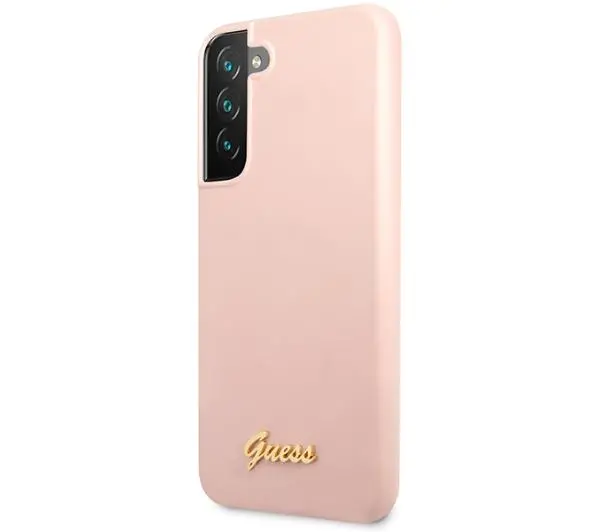 Guess Silicone Script Metal Logo GUHCS23MLSLMGPP do Samsung Galaxy S23+