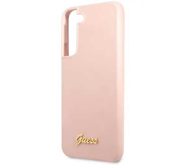 Guess Silicone Script Metal Logo GUHCS23MLSLMGPP do Samsung Galaxy S23+