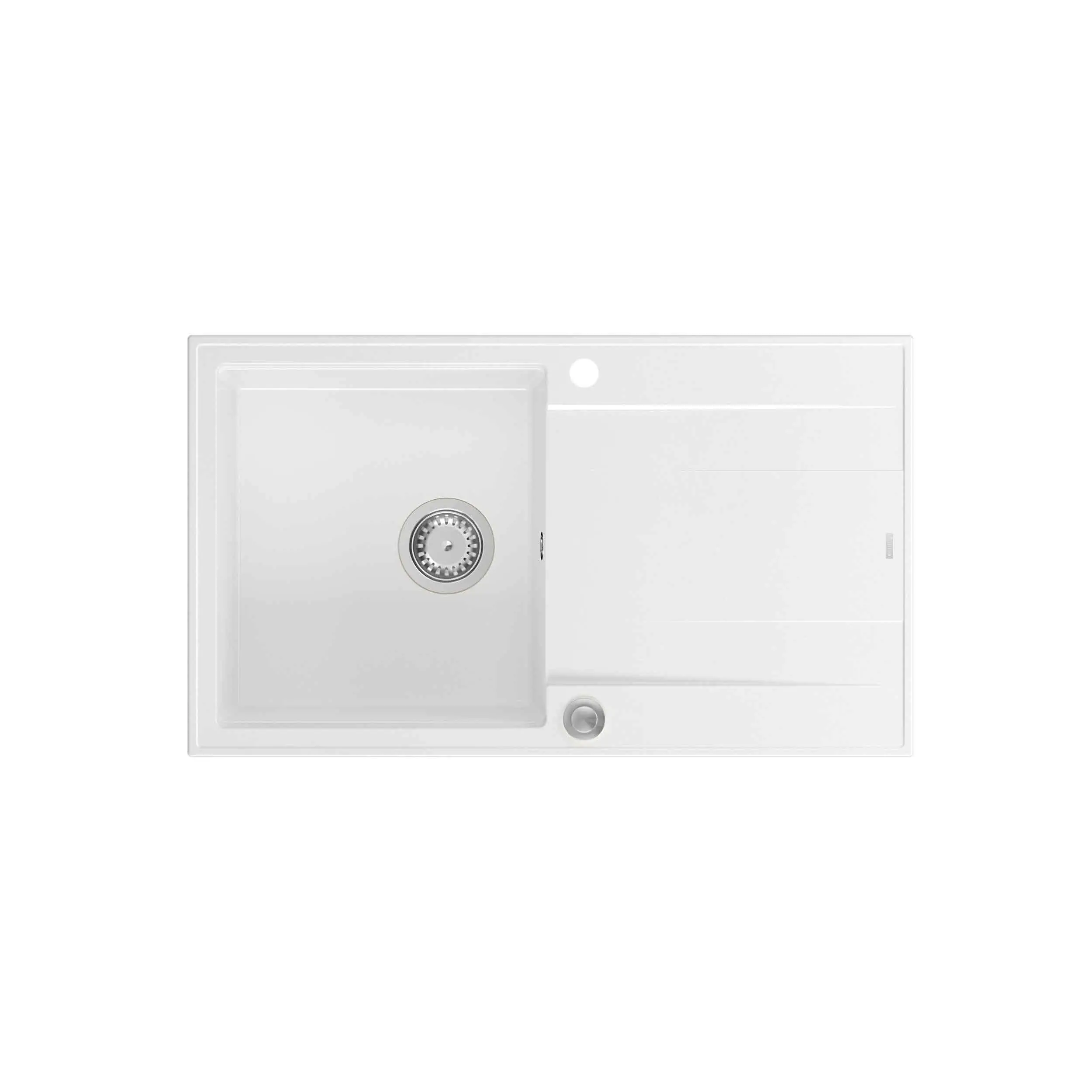 Zlewozmywak Quadron HCQE8650U1_BS P2O Evan 111 Granitowy Biały/Stalowy