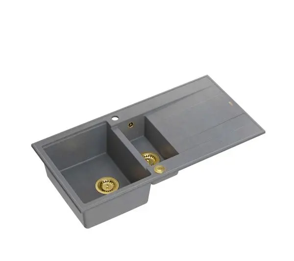 Quadron HQE5510050U5_PVDG1 P2O Evan 156 Granitowy Szary/Złoty - DRUGI -30%, ALBO 5-TY ZA 1ZŁ - Kup na Raty - RRSO 0%