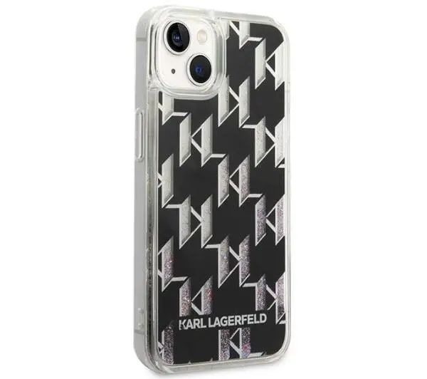 Karl Lagerfeld Liquid Glitter Monogram KLHCP14MLMNMK do iPhone 14 Plus