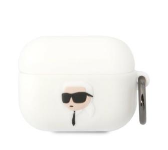 Etui na słuchawki Karl Lagerfeld Silicone Karl Head 3D KLAPRUNIKH do AirPods Pro Biały