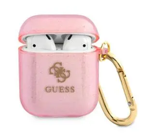 Guess Glitter Collection do AirPods Różowy