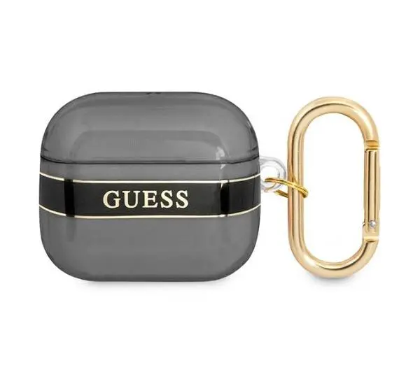 Etui na słuchawki GUESS Strap Collection do Apple AirPods 3 Czarny