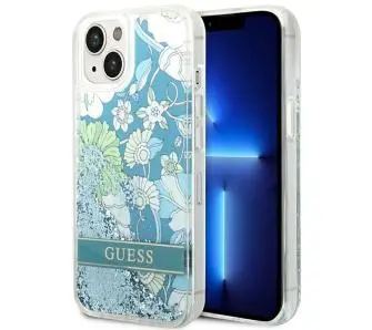 Etui Guess Flower Liquid Glitter GUHCP14LLFLSN do iPhone 14 Pro