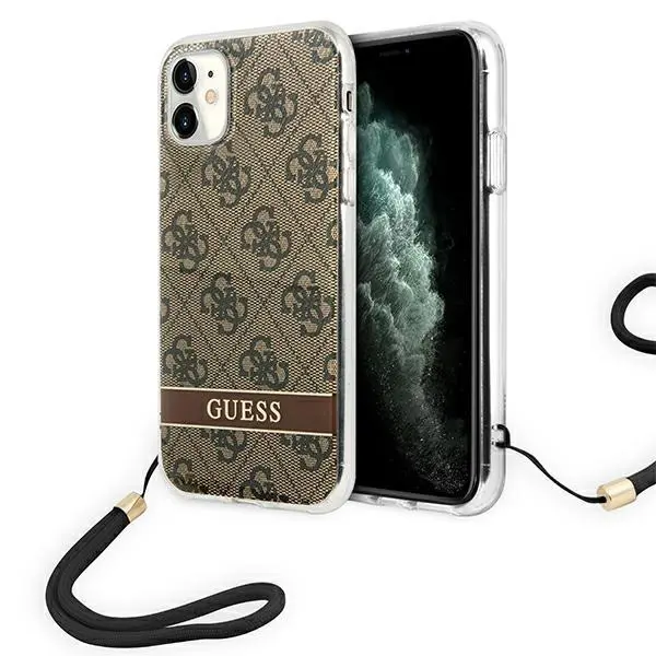 Etui Guess 4G Print Strap GUOHCN61H4STW do iPhone 11
