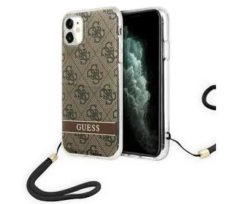 Etui Guess 4G Print Strap GUOHCN61H4STW do iPhone 11