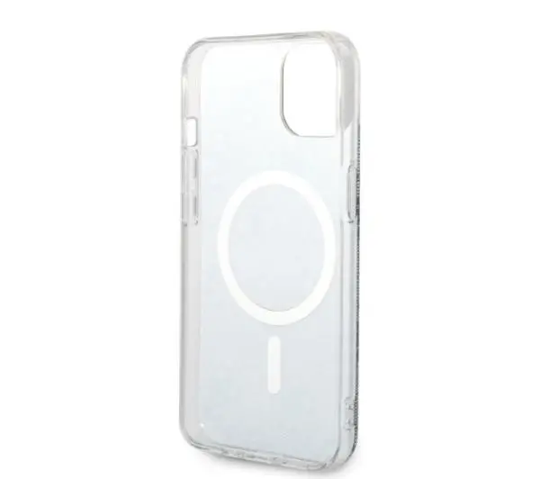 Guess GUBPP14MH4EACSB  ładowarka indukcyjna + etui 4G Print MagSafe do iPhone 14 Plus