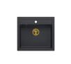 Zlewozmywak Quadron HCQB6054U8_PVDG1 Bill 110 Granitowy Czarny metalik/Złoty