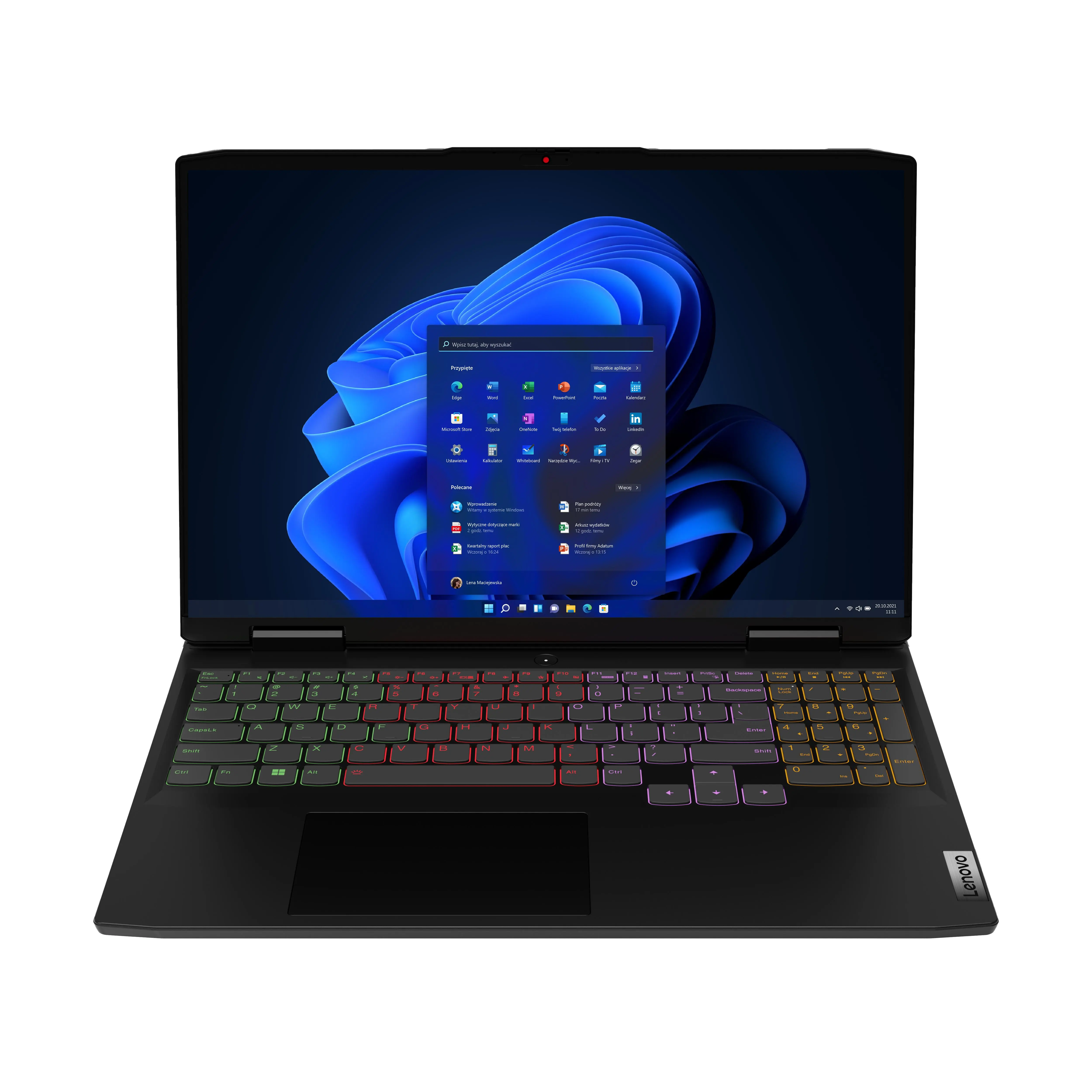 Laptop gamingowy Lenovo IdeaPad Gaming 3 15IAH7 15,6" 165Hz i5-12450H 16GB RAM 512GB Dysk SSD RTX3050Ti Win11 Szary