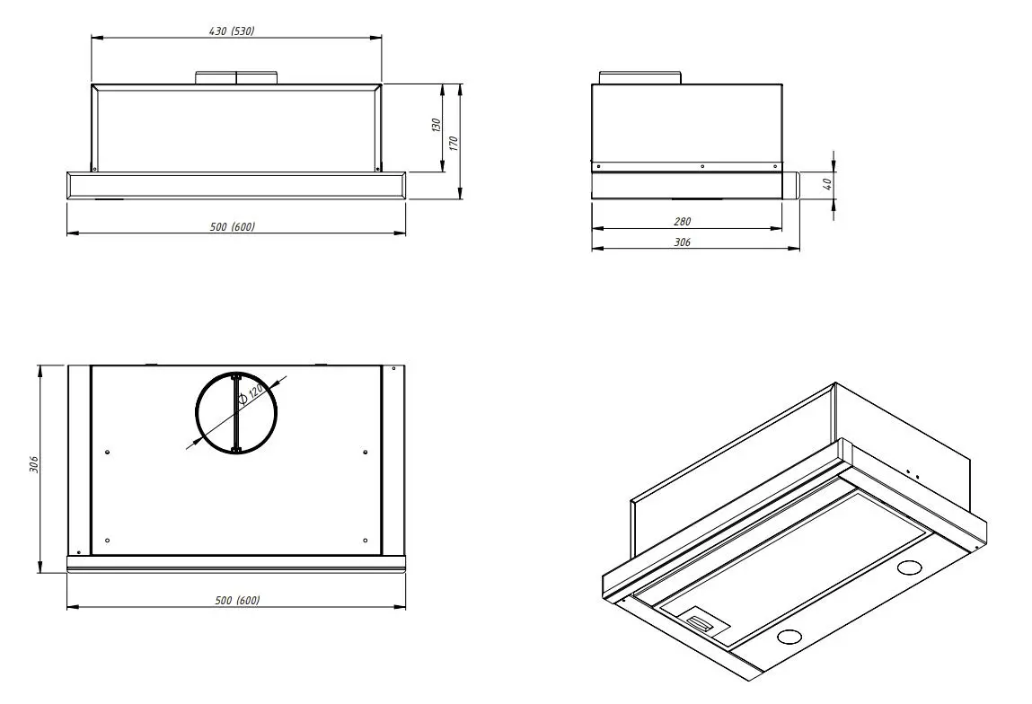Фото Витяжка телескопічна Akpo WK-7 Light Wood Eco 60 White