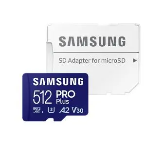 Karta pamięci Samsung PRO Plus microSDXC 512GB U3 A2 V30