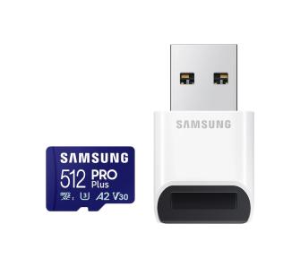 Karta pamięci Samsung PRO Plus microSDXC 512GB U3 A2 V30 - czytnik