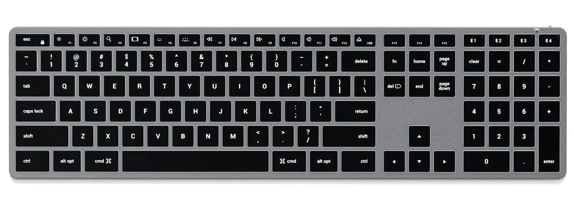 Klawiatura membranowa Satechi Slim X3 Szary