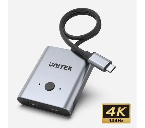 Unitek Dwukierunkowy USB-C 4K D1078A Szary