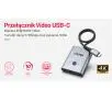 Przełącznik Unitek Dwukierunkowy USB-C 4K D1078A Szary