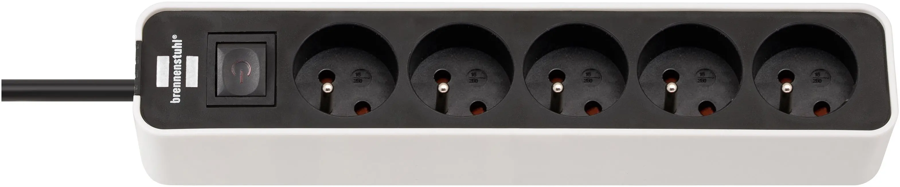 Listwa Brennenstuhl Ecolor 1153254520 5 gniazd 5m Czarno-biały