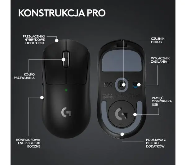Logitech G Pro X Superlight 2 Czarny - Kup na Raty - RRSO 0%