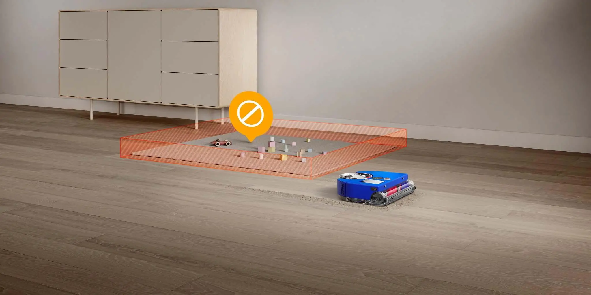 Robot sprzątający Dyson 360 VisNav Tworzenie mapy pomieszczenia 70dB