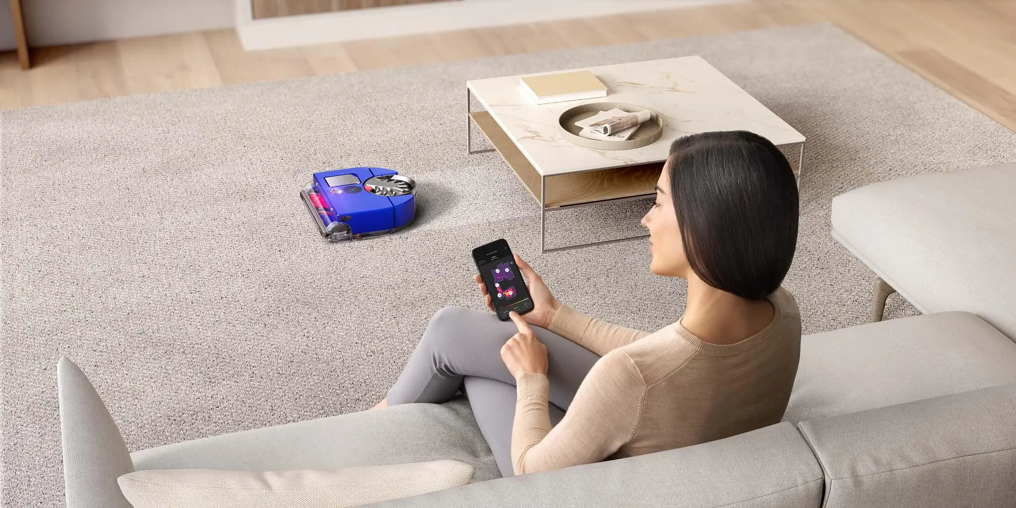 Robot sprzątający Dyson 360 VisNav Tworzenie mapy pomieszczenia 70dB