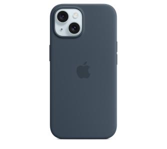 Etui Apple silikonowe z MagSafe do iPhone 15 Sztormowy błękit