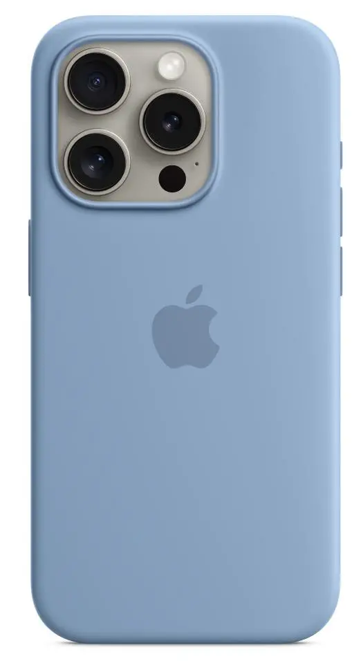 Etui Apple silikonowe z MagSafe do iPhone 15 Pro Zimowy błękit