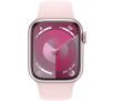 Smartwatch Apple Watch Series 9 GPS koperta 41 mm z aluminium w Różowym pasek sportowy Jasnoróżowym S/M