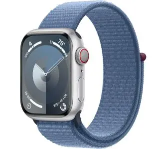 Smartwatch Apple Watch Series 9 GPS + Cellular koperta 41mm z aluminium Srebrny opaska sportowa Zimowy błękit