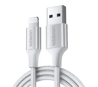 Kabel UGREEN Lightning do USB 2,4A US199 2m Srebrny