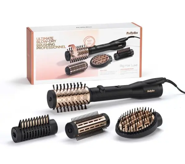 BaByliss Big Hair Luxe AS970E 650W Jonizacja Obrotowa Zimny nawiew Średnica szczotki 38mm 50mm 2 poziomy temperatury