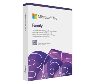 Microsoft 365 Family PL BOX 6 Użytkowników/1 Rok - Kup na Raty - RRSO 0%